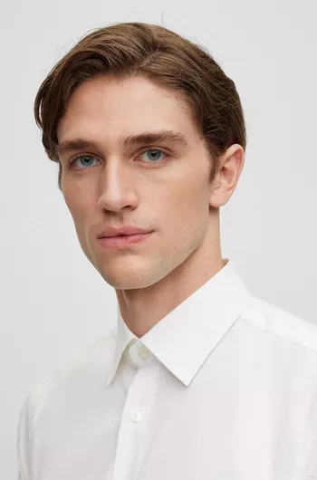 Hugo Boss Μακρυμάνικo Πουκάμισο σε Κανονική Γραμμή Λευκό