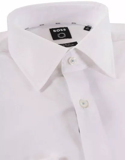Hugo Boss Μακρυμάνικo Πουκάμισο σε Κανονική Γραμμή Λευκό