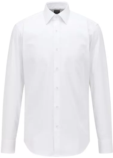 Hugo Boss Μακρυμάνικo Πουκάμισο σε Κανονική Γραμμή Λευκό