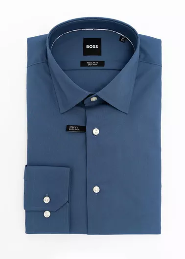 Hugo Boss Μακρυμάνικo Πουκάμισο σε Κανονική Γραμμή Μπλε