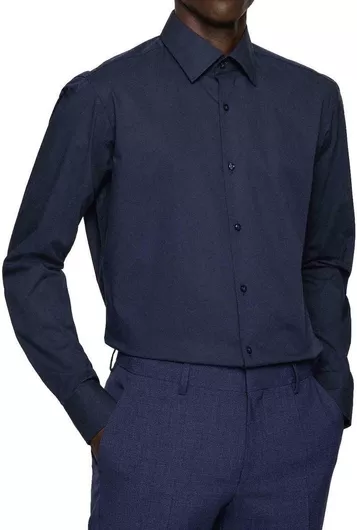 Hugo Boss Μακρυμάνικo Πουκάμισο Κανονική Γραμμή Navy Blue