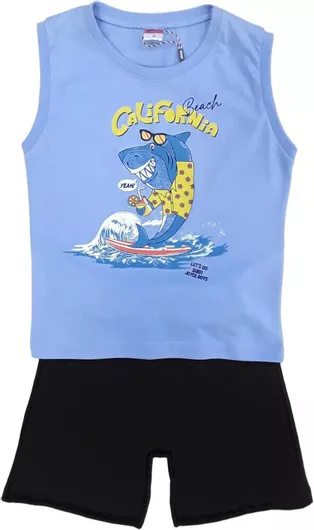 Joyce Παιδικό Σετ με Σορτς Καλοκαιρινό 2τμχ Shark Blue