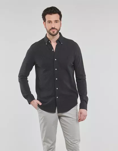 Ralph Lauren Μακρυμάνικo Βαμβακερό Πουκάμισο Γκρι