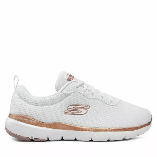 Skechers Bountiful Quick Path Γυναικεία Αθλητικά Παπούτσια Running White / Rose Gold