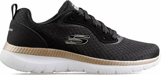 Skechers Bountiful Γυναικεία Αθλητικά Παπούτσια Running Black / Rose Gold