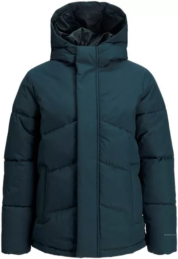 Jack & Jones Παιδικό Καπιτονέ Μπουφάν με Κουκούλα Πράσινο