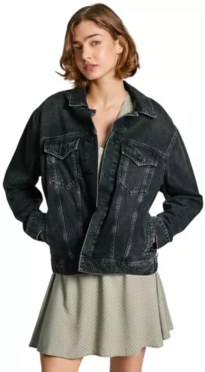 Pepe Jeans Κοντό Γυναικείο Μπουφάν για Χειμώνα Black