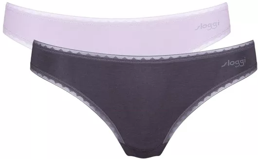 Sloggi Go H Γυναικεία Brazil 2Pack Λιλά-Μοβ