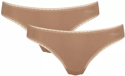 Sloggi Go H Βαμβακερά Γυναικεία Brazil 2Pack Καφέ