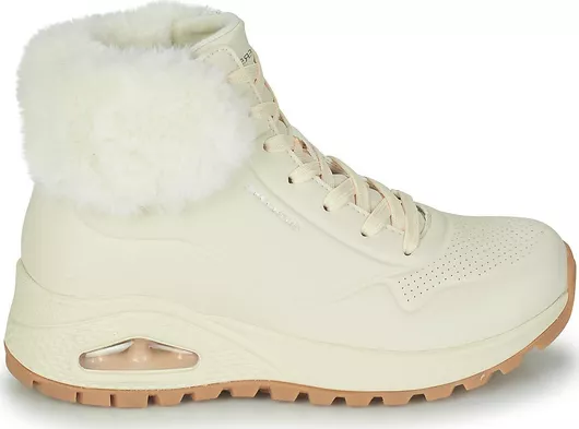 Skechers Uno Rugged Γυναικεία Μποτάκια με Γούνα Μπεζ