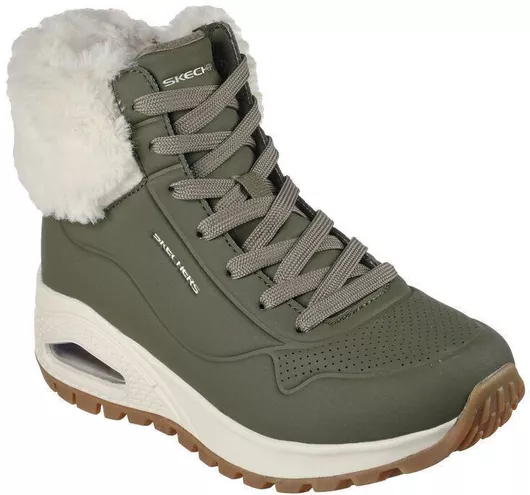 Skechers Winter Uno Rugged Γυναικεία Μποτάκια Χακί