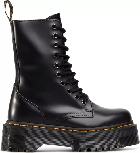 Dr. Martens Jadon Hi Δερμάτινα Γυναικεία Αρβυλάκια με Μεσαίο Τακούνι Μαύρο