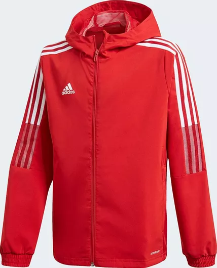 adidas Παιδικό Αθλητικό Μπουφάν Κοντό με Κουκούλα Κόκκινο Tiro21