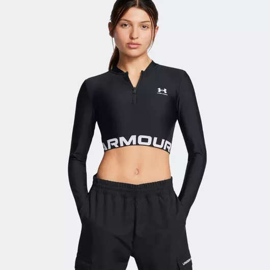 Under Armour Γυναικεία Αθλητική Μπλούζα Μακρυμάνικη Fast Drying Μαύρο