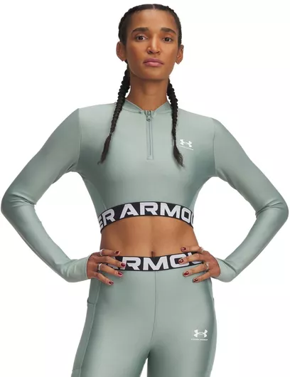 Under Armour Γυναικεία Αθλητική Μπλούζα Μακρυμάνικη Fast Drying Πράσινο