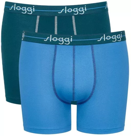 Sloggi Start Short Ανδρικά Μποξεράκια Πετρόλ-γαλάζιο με Σχέδια 2Pack