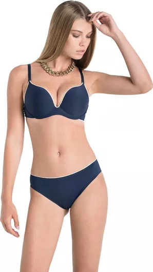 Luna Miracle One Navy Μπλε Σουτιέν Push Up με Μπανέλες