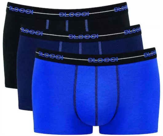 Sloggi Start Hipster Ανδρικά Μποξεράκια Μαύρο-μπλε 3Pack