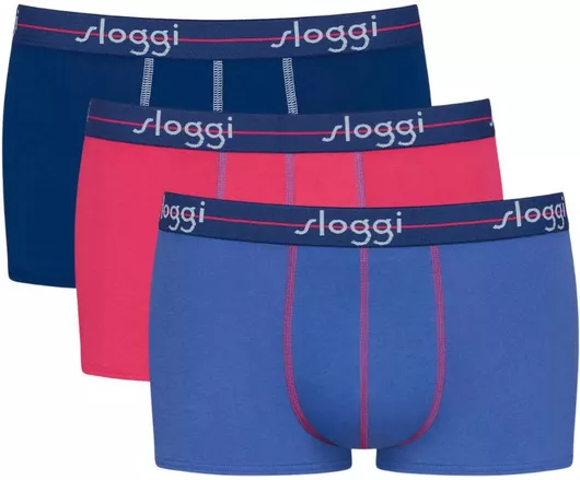 Sloggi Ανδρικά Μποξεράκια Blue / Navy Blue / Pink 3Pack