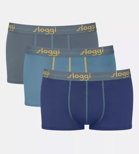 Sloggi Start Hipster Ανδρικά Μποξεράκια 3Pack Μπλε, Ραφ, Ανθρακί
