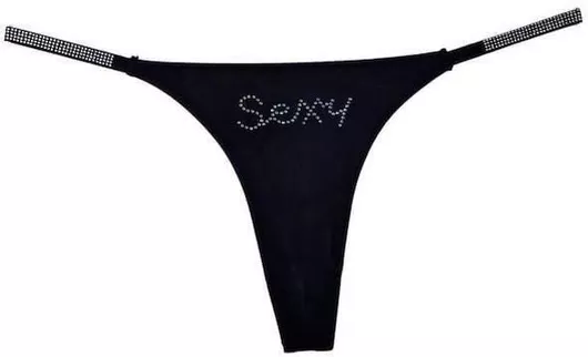 Senses W8265 Βαμβακερό Γυναικείο String Μαύρο