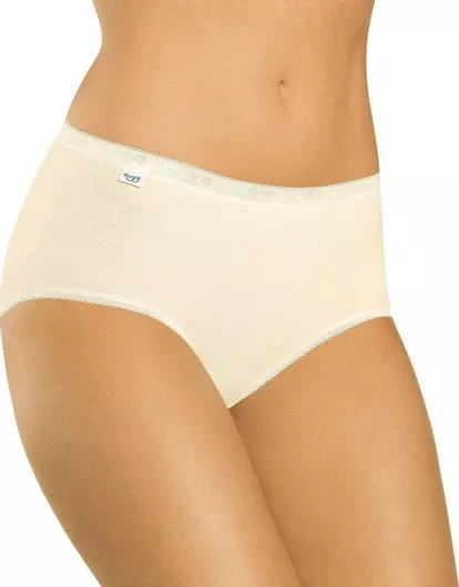 Sloggi Basic Midi Βαμβακερό Γυναικείο Slip Μπεζ