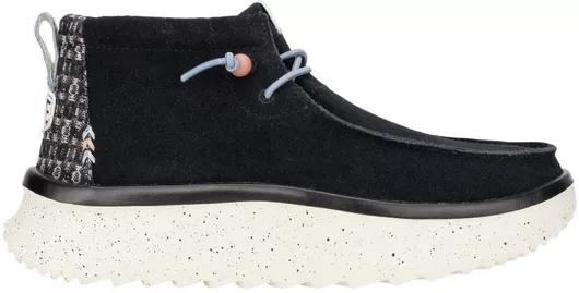 Hey Dude Wendy Peak Hi Suede Suede Γυναικεία Μποτάκια με Πλατφόρμα Μαύρο
