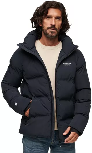Superdry Χειμωνιάτικο Μπουφάν Puffer Navy Μπλε
