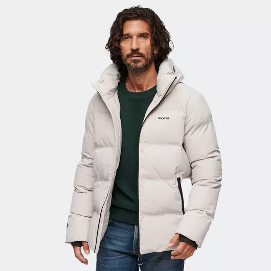 Superdry Χειμωνιάτικο Μπουφάν Puffer Γκρι