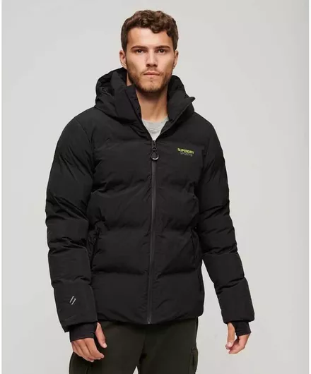 Superdry Χειμωνιάτικο Μπουφάν Puffer Μαύρο