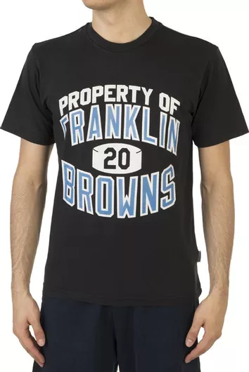 Ανδρικό T-shirts Franklin & Marshall JM3054 Casual Κοντομάνικο Μαύρο