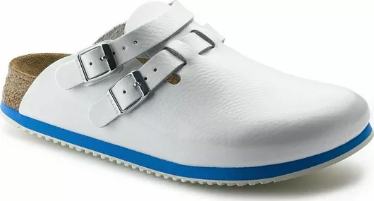 Birkenstock Kay SL Professional Δερμάτινα Ανατομικά Σαμπό Λευκό