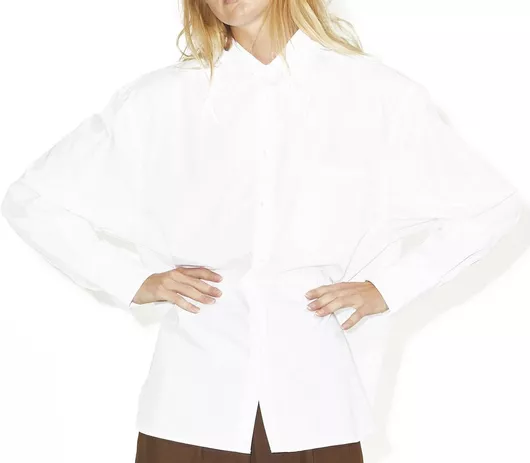 Jack & Jones Μακρυμάνικο Γυναικείο Πουκάμισο Λευκό Μονόχρωμο