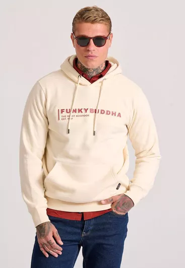 Funky Buddha Φούτερ με Κουκούλα Μπεζ