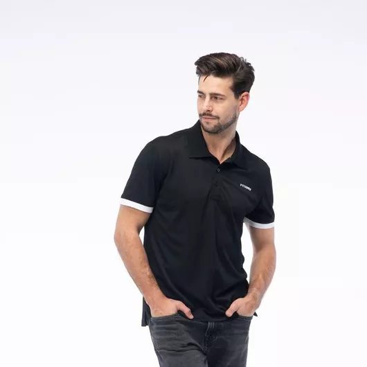 Ανδρικό Polo Fitanu Casual Κοντομάνικο Μαύρο