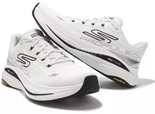 Αθλητικό Παπούτσι Skechers Max Cushioning Propulsion Ανδρικό Running λευκό μαύρο