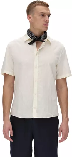 Gabba Κοντομάνικο Λινό Πουκάμισο White
