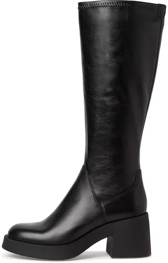 Tamaris Γυναικείες Μπότες με Μεσαίο Τακούνι Μαύρο