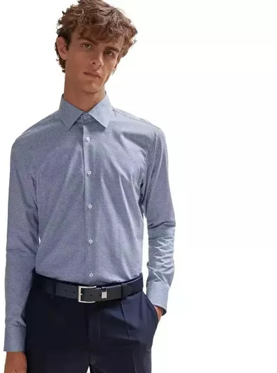 Hugo Boss Μακρυμάνικo Πουκάμισο Μπλε