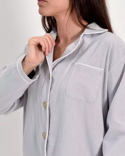 Pennie Χειμερινό Γυναικείο Σετ Πιτζάμας Γκρι