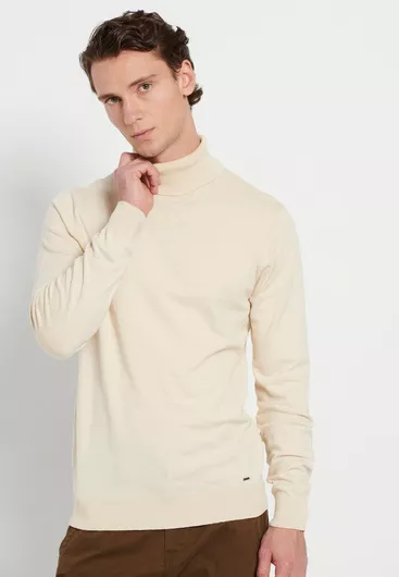 Πουλόβερ Funky Buddha Μπεζ