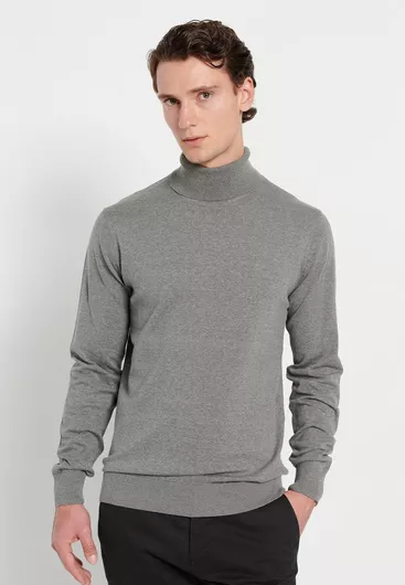Πουλόβερ Μακρυμάνικο Γκρι