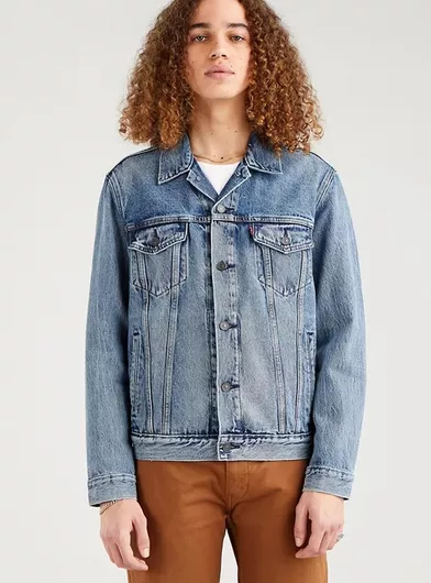 Levi's Trucker Χειμωνιάτικο Μπουφάν Medium Aged Denim