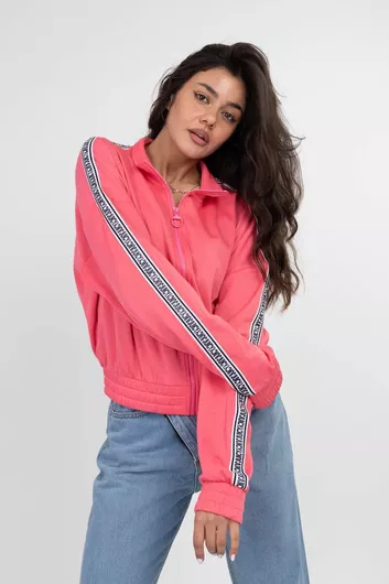 Juicy Couture Γυναικεία Ζακέτα Φούτερ Ροζ