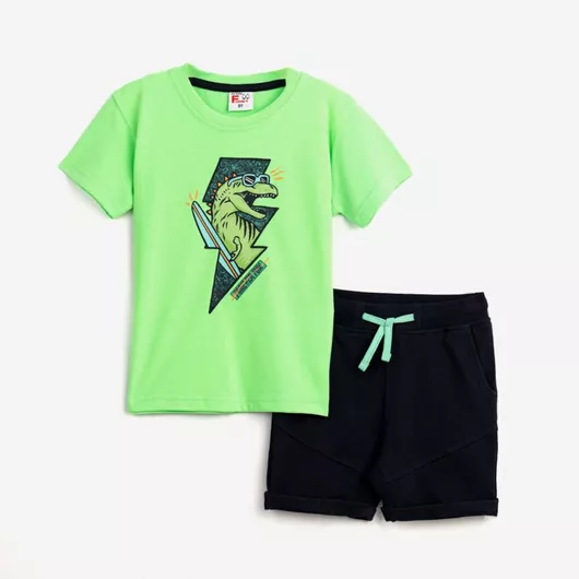 Funky Παιδικό Σετ με Σορτς Καλοκαιρινό 2τμχ Fresh Green Blue Funky