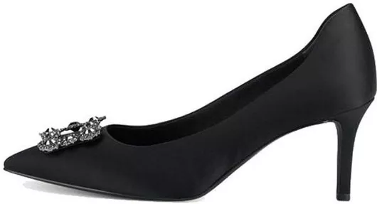 Tamaris Μυτερές Γόβες με Λεπτό Μεσαίο Τακούνι Μαύρο