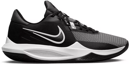 Nike Precision 4 Χαμηλά Μπασκετικά Παπούτσια Black / White / Iron Grey
