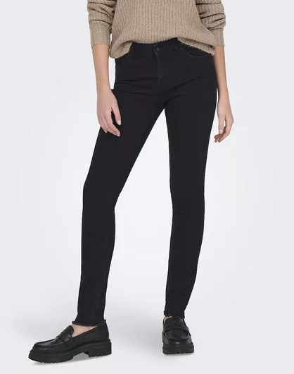 Only Γυναικείο Jean Παντελόνι σε Slim Εφαρμογή Black Denim