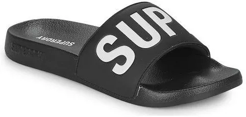 Superdry Core Vegan Pool Slides Μαύρο