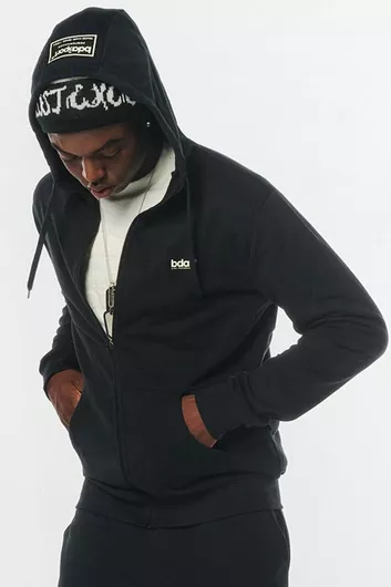 Body Action Φούτερ με Κουκούλα Μαύρο